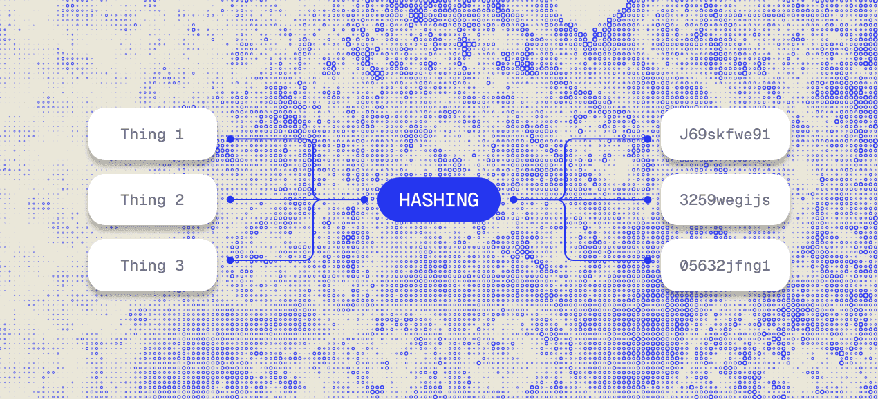 Abstract illustration representing hashing.